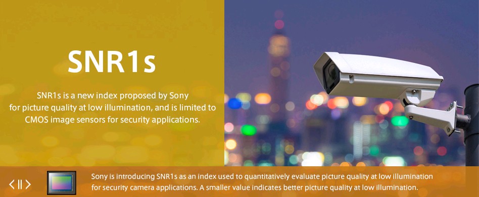 Количественный оценочный индекс светочувствительности CMOS SONY SNR1s =lux